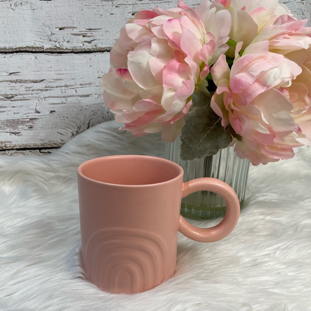 Pink rainbow mug NWOT